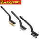 Mini Brush Set 3pc Brass Stainless Nylon In Blister Mini Brush Set 3pc Brass Stainless Nylon In Blister