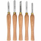 Chisel Set Wood Turning 270mm Hss 5 Piece Wood Case Chisel Set Wood Turning 270mm Hss 5 Piece Wood Case
