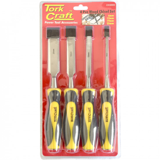 Chisel Set Wood 4 Piece In Blister Chisel Set Wood 4 Piece In Blister