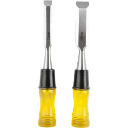 Wood Chisel 100mm Blade 2pc 12/19mm With Pvc H&le