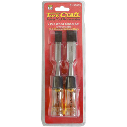 Wood Chisel 100mm Blade 2pc 12/19mm With Pvc H&le
