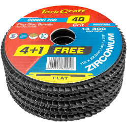 Flap Disc Zirconium 115mm 40 Grit Flat 4+1 Free