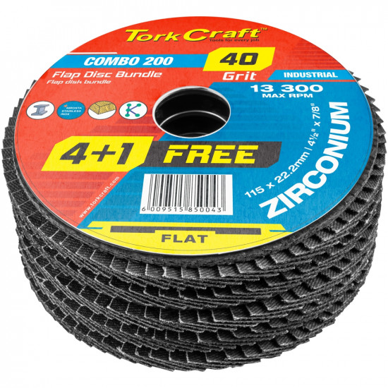 Flap Disc Zirconium 115mm 40 Grit Flat 4+1 Free Flap Disc Zirconium 115mm 40 Grit Flat 4+1 Free