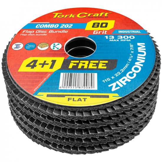 Flap Disc Zirconium 115mm 80 Grit Flat 4+1 Free Flap Disc Zirconium 115mm 80 Grit Flat 4+1 Free