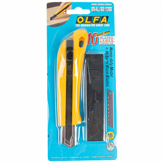 OLFA Heavy Duty Cutter With 10 Excel Black Blades OLFA Heavy Duty Cutter With 10 Excel Black Blades