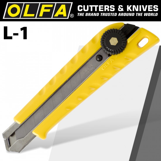 OLFA Cutter Model L-1 Heavy Duty Snap Off Knife 18mm OLFA Cutter Model L-1 Heavy Duty Snap Off Knife 18mm
