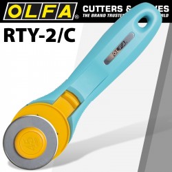 OLFA Rotary Splash Cutter 45mm Blade R/l H&ed Light Blue Aqua