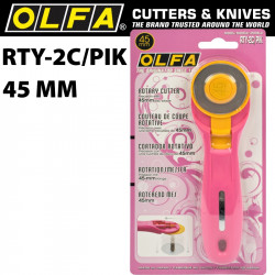 OLFA Rotary Splash Cutter 45mm Blade R/l H&ed Pink