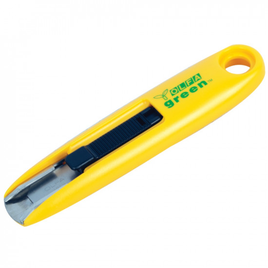 OLFA Safety Cutter - Recycled Green W/12.5mm Blade Box Opener Cutte OLFA Safety Cutter - Recycled Green W/12.5mm Blade Box Opener Cutte