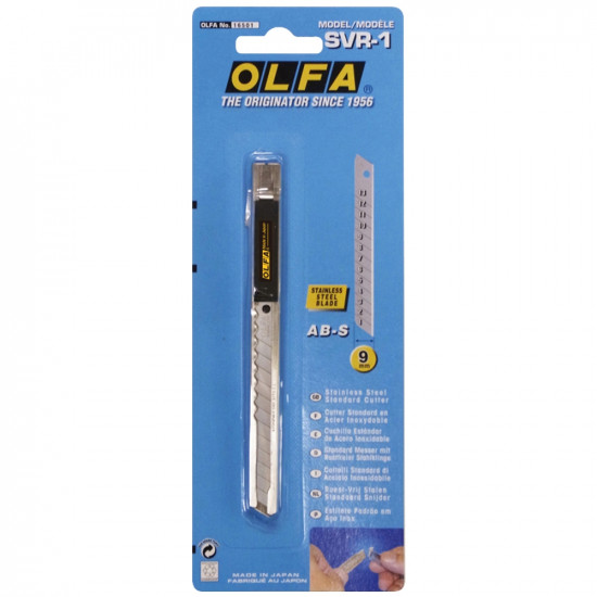 OLFA Model Svr-1 Stainless Steel Cutter Snap Off Knife 9mm OLFA Model Svr-1 Stainless Steel Cutter Snap Off Knife 9mm