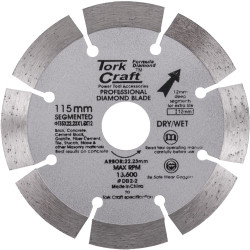 Diamond Blade Segmented 115mm With 12mm Segments