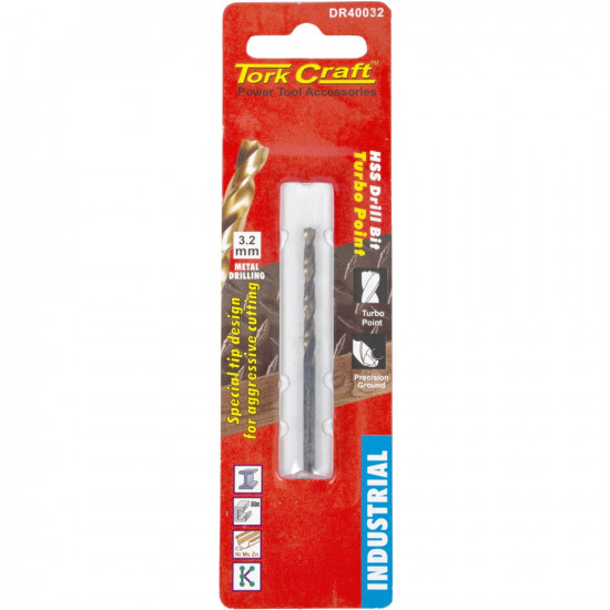 Drill Bit Hss Turbo Point 3.2mm 1/card Drill Bit Hss Turbo Point 3.2mm 1/card