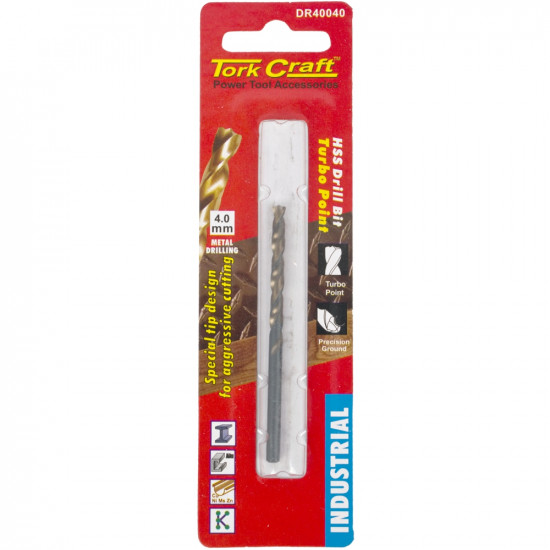 Drill Bit Hss Turbo Point 4.0mm 1/card Drill Bit Hss Turbo Point 4.0mm 1/card