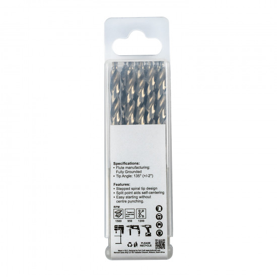 Precision-max Step Point 4.0mm Hss Dril 10 Pack Precision-max Step Point 4.0mm Hss Dril 10 Pack