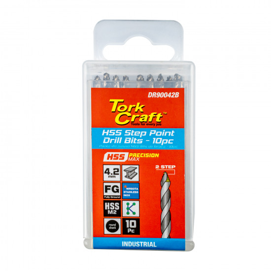 Precision-max Step Point 4.2mm Hss Drill 10 Pack Precision-max Step Point 4.2mm Hss Drill 10 Pack