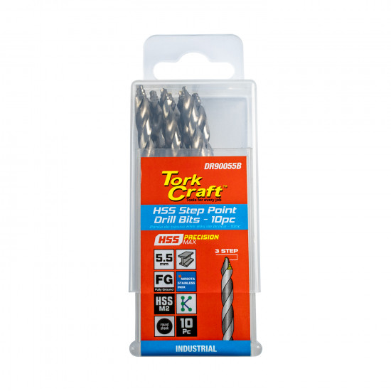 Precision-max Step Point 5.5mm Hss Drill 10 Pack Precision-max Step Point 5.5mm Hss Drill 10 Pack