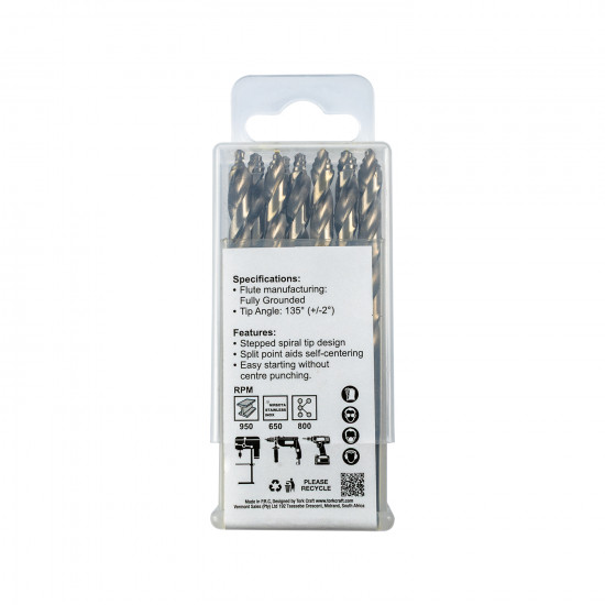Precision-max Step Point 6.0mm Hss Drill 10 Pack