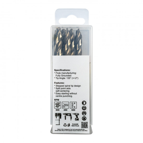 Precision-max Step Point 8.0mm Hss Drill 10 Pack Precision-max Step Point 8.0mm Hss Drill 10 Pack