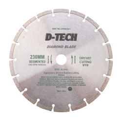 Diamond Blade Segmented Std. 230x22,23mm Screed/brick/masonry