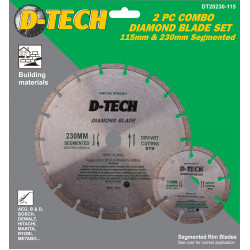Diamond Blade 230mmx22.22mm+115mmx22.2mm Segemented