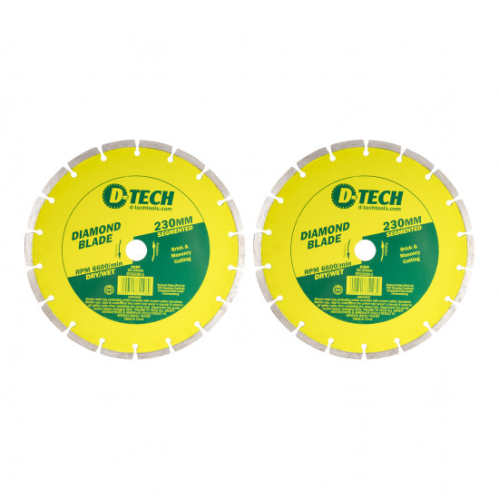 Diamond Blade Segmented Std. 230 X 22.23mm Bulk 2pc Diamond Blade Segmented Std. 230 X 22.23mm Bulk 2pc