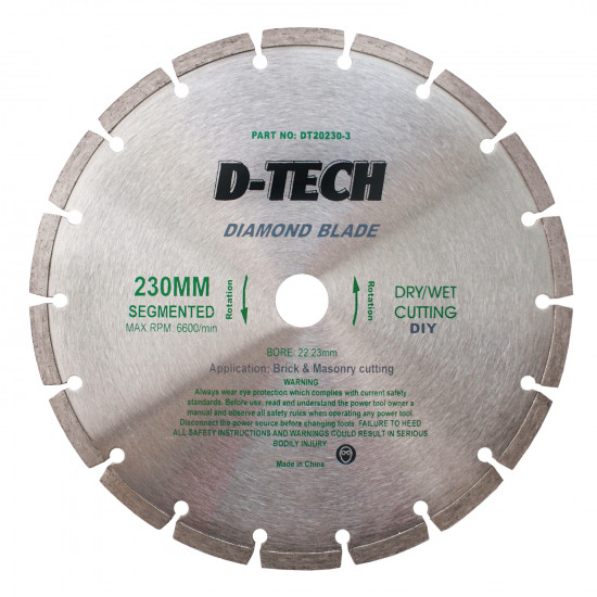 Diamond Blade Segmented Std. 230x22,23mm Concrete/cement Diamond Blade Segmented Std. 230x22,23mm Concrete/cement
