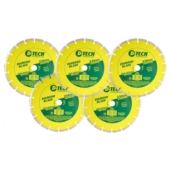 Diamond Blade Segmented Std. 230 X 22.23mm Bulk 5pc Diamond Blade Segmented Std. 230 X 22.23mm Bulk 5pc