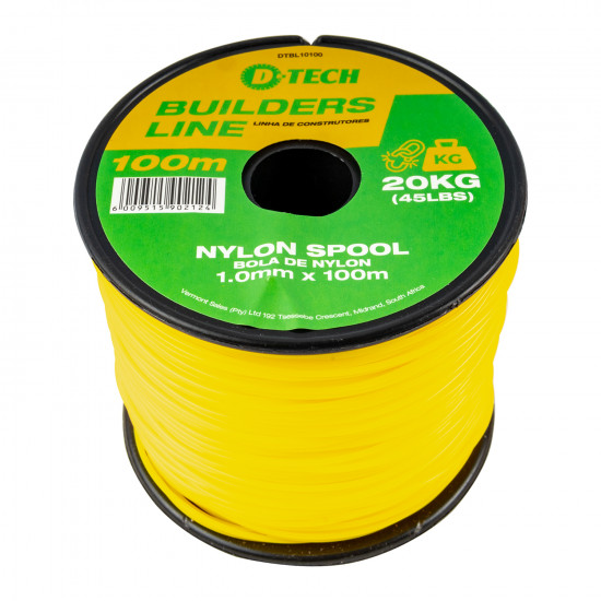 Builders Line 1.0mm X 100m Nylon Spool Builders Line 1.0mm X 100m Nylon Spool