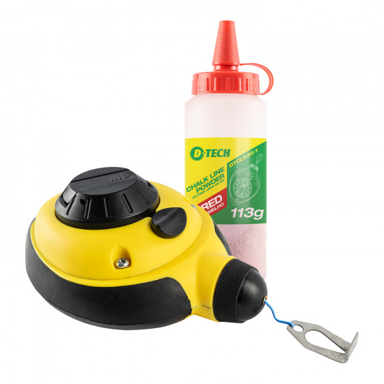 Chalk Line 30m Reel Abs Shell Red Powder H/duty Chalk Line 30m Reel Abs Shell Red Powder H/duty