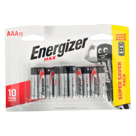 ENERGIZER Max: Aaa - 12 Pack (moq 12) ENERGIZER Max: Aaa - 12 Pack (moq 12)