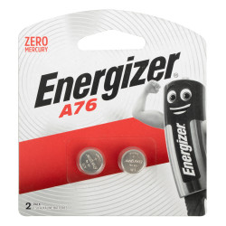 ENERGIZER A76 Lr44 1.5v Alkaline Battery 2 Pack (moq 12) Coin