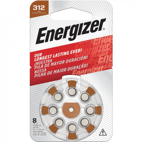 ENERGIZER Hearing Aid Battery Az312 Brown 8 Pack (moq 6) ENERGIZER Hearing Aid Battery Az312 Brown 8 Pack (moq 6)