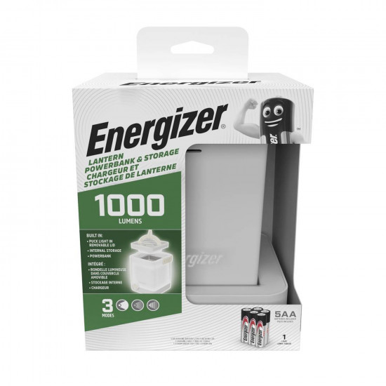 ENERGIZER Cube Recharge Lantern With Storage And Charge Function ENERGIZER Cube Recharge Lantern With Storage And Charge Function