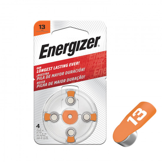 ENERGIZER Hearing Aid Bat 13 Orange 4 Pack (moq 10) ENERGIZER Hearing Aid Bat 13 Orange 4 Pack (moq 10)