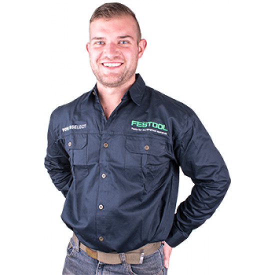 FESTOOL Mens Long Sleeved Shirt Navy Blue 2xl FESTOOL Mens Long Sleeved Shirt Navy Blue 2xl