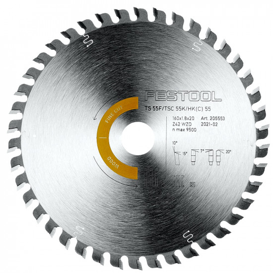 Saw Blade Wood Fine Cut 160x1.8x20 W42 Saw Blade Wood Fine Cut 160x1.8x20 W42