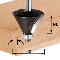 Cutter -chamfer Hw D36-45grad Kl