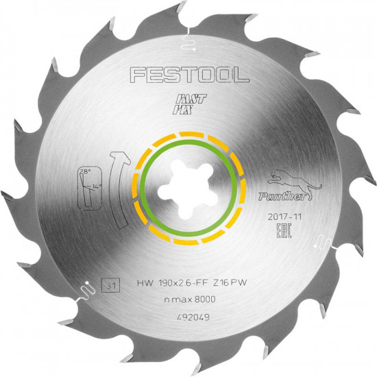 Saw Blade Hw 190x2,6 Ff Pw16 Saw Blade Hw 190x2,6 Ff Pw16