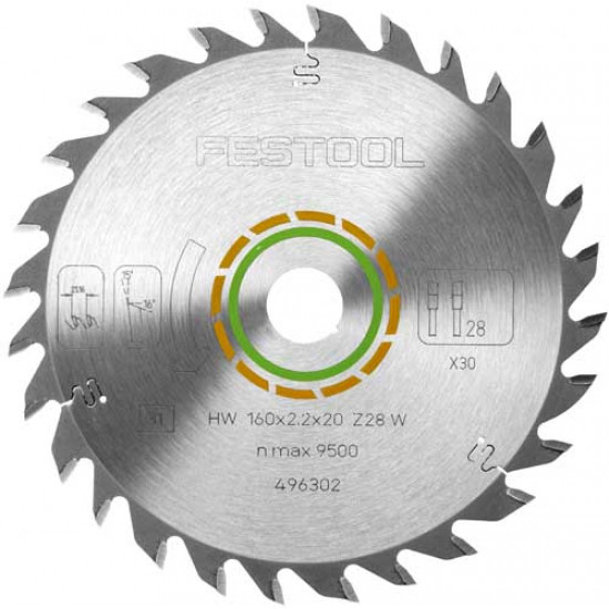 Saw Blade 160x2,2x20 W28 496302 Saw Blade 160x2,2x20 W28 496302
