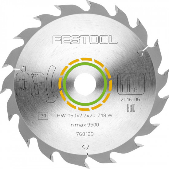 Saw Blade Hw 160x2,2x20 W18 Saw Blade Hw 160x2,2x20 W18