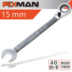 FIXMAN Reversible Combination Ratcheting Wrench 15mm