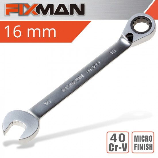 FIXMAN Reversible Combination Ratcheting Wrench 16mm FIXMAN Reversible Combination Ratcheting Wrench 16mm