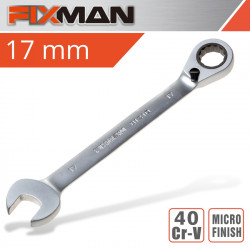 FIXMAN Reversible Combination Ratcheting Wrench 17mm