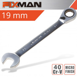 FIXMAN Reversible Combination Ratcheting Wrench 19mm
