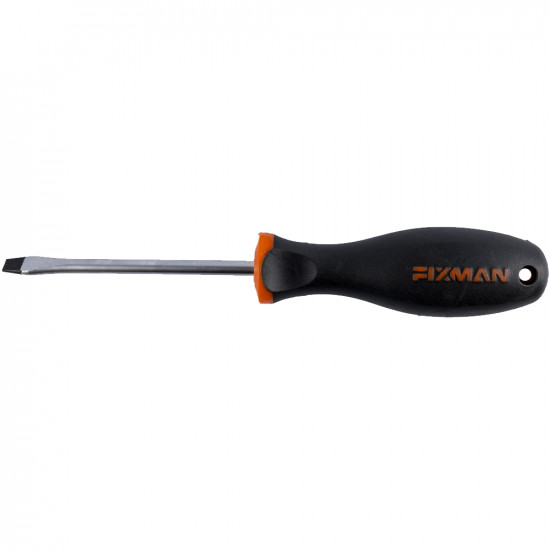 FIXMAN S/driver Slotted 6.5x1.2x100mm Crv With Ergonomic Handle FIXMAN S/driver Slotted 6.5x1.2x100mm Crv With Ergonomic Handle