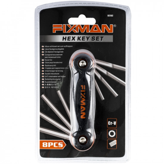 FIXMAN Hex Key Wrench Set 9pce (h5/64-h3/32-h1/8-h9/64-h5/32-h3/16-h7/ FIXMAN Hex Key Wrench Set 9pce (h5/64-h3/32-h1/8-h9/64-h5/32-h3/16-h7/