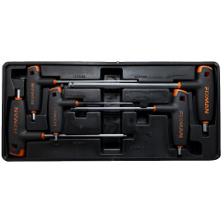 FIXMAN 5-pc L-h&le Hex Keys W-ball Head 3-4-5-6-8mm