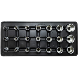 FIXMAN Tray 21 Piece 1/2' Drive Sockets