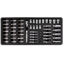 FIXMAN Tray 57 Piece 1/4' Drive Sockets And Accessories