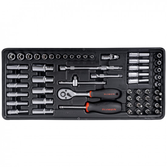 FIXMAN Tray 56 Piece 1/4' Drive Sockets And Accessories FIXMAN Tray 56 Piece 1/4' Drive Sockets And Accessories